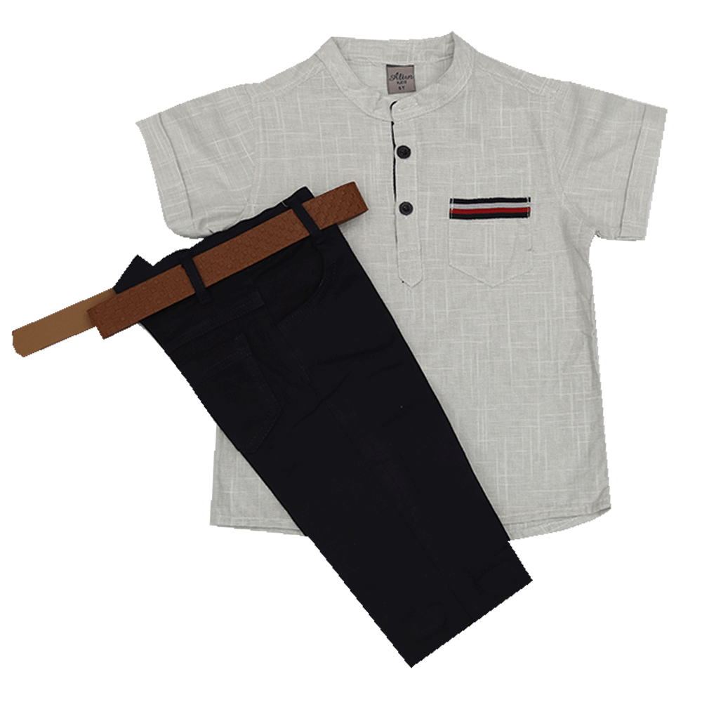 BOYS S/S 2PC PANT SUIT 099 TUR SU-21 2-3 YEAR 3-4 YEAR - MamasJan KidsWear
