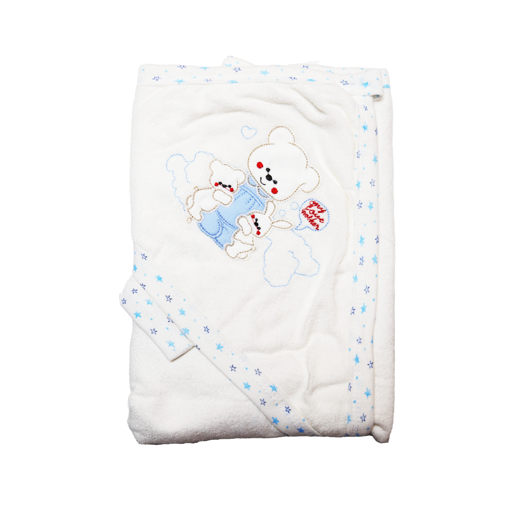 BABY BATH TOWEL HOODED 508 TUR SU-21 Default Title - MamasJan KidsWear
