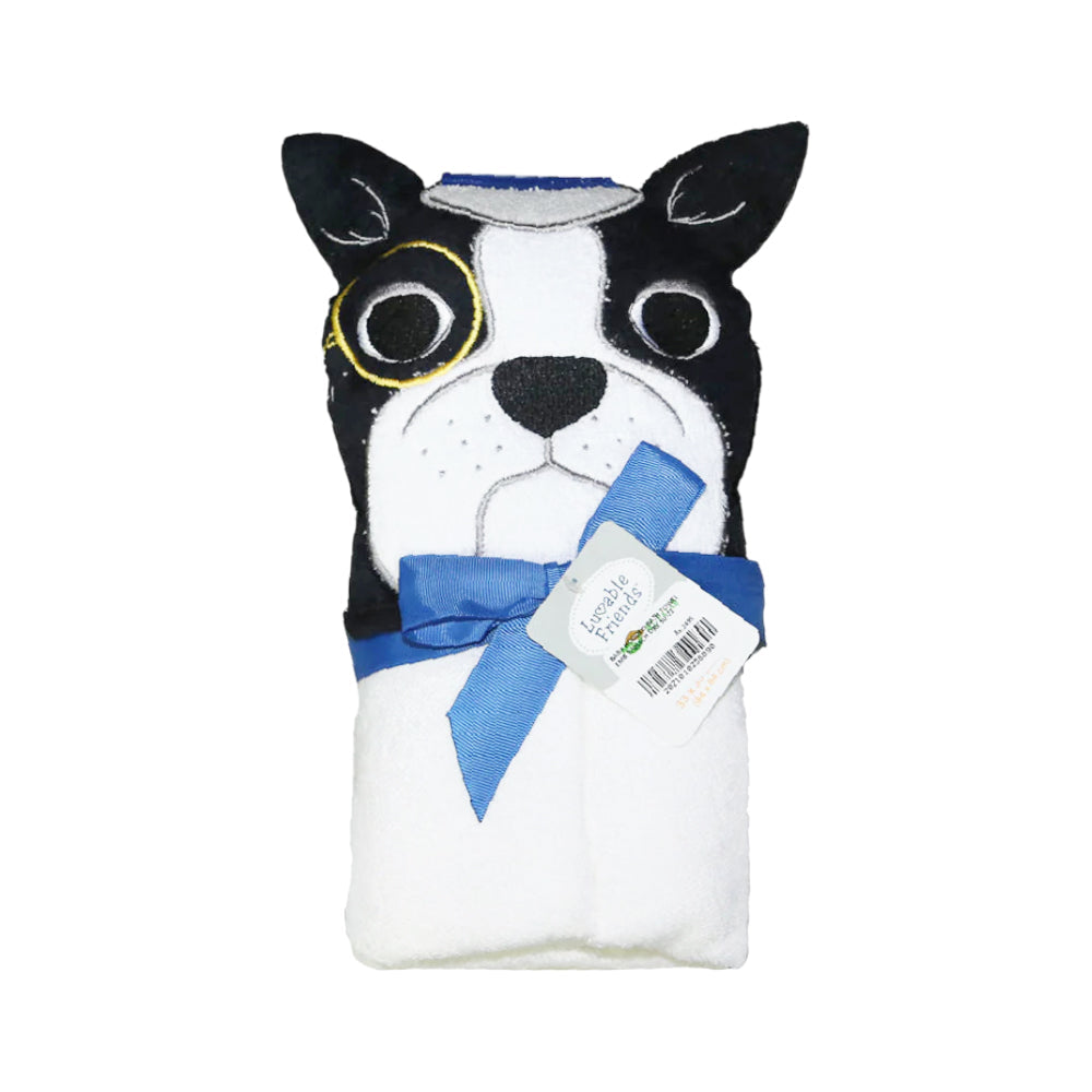 BABY HOODED BATH TOWEL EMB 57056CH DBX SU-21 Default Title - MamasJan KidsWear