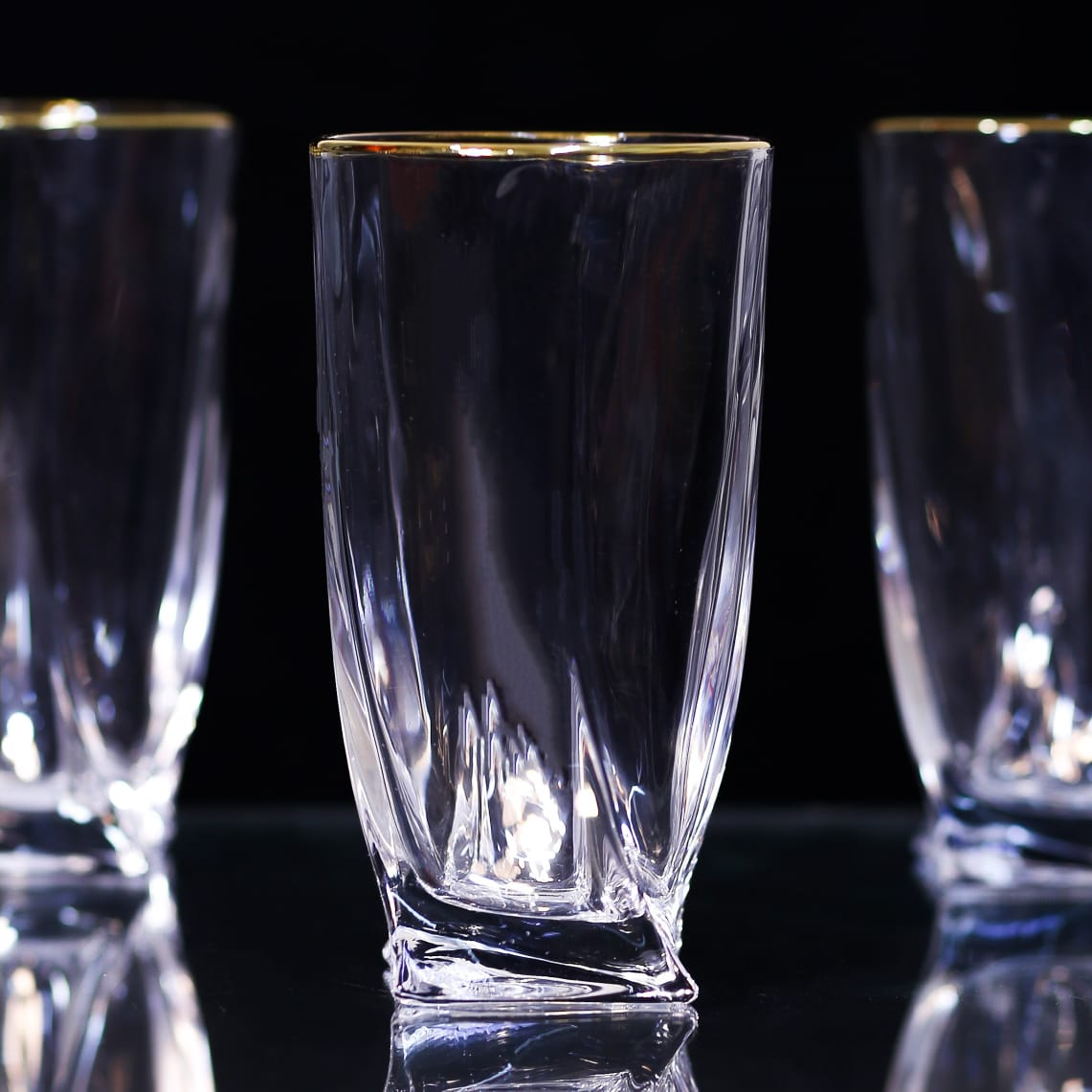 GLASS HONGLI GOLDEN IR G4413 (Pack 6) Default Title - MamasJan Crockery