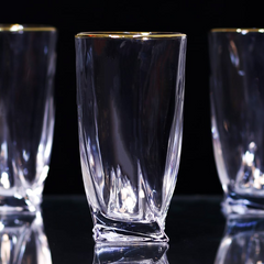 GLASS HONGLI GOLDEN IR G4413 (Pack 6) Default Title - MamasJan Crockery