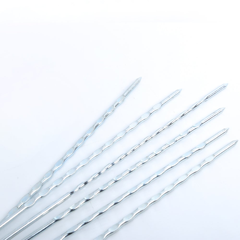BAR B Q STICK SET 6PC STEEL 16INCH ROD HANDLE Default Title - MamasJan Crockery