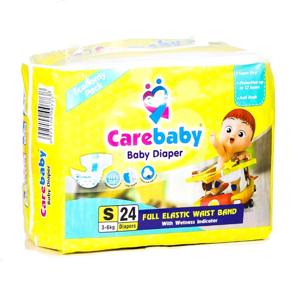 CARE BABY DIAPER SUPER ECONOMY SMALL 24S Default Title - MamasJan Grocery Nonfood