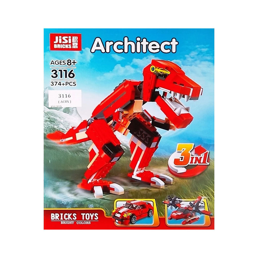 3116 JISI ARCHITRCT DINO BLOCKS Default Title - MamasJan Toys