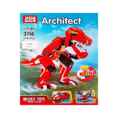 3116 JISI ARCHITRCT DINO BLOCKS Default Title - MamasJan Toys