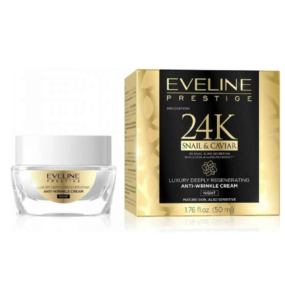 EVELINE PRESTIGE 24K SNAIL & CAVIAR NIGHT CREAM 50 ML Default Title - MamasJan skincare