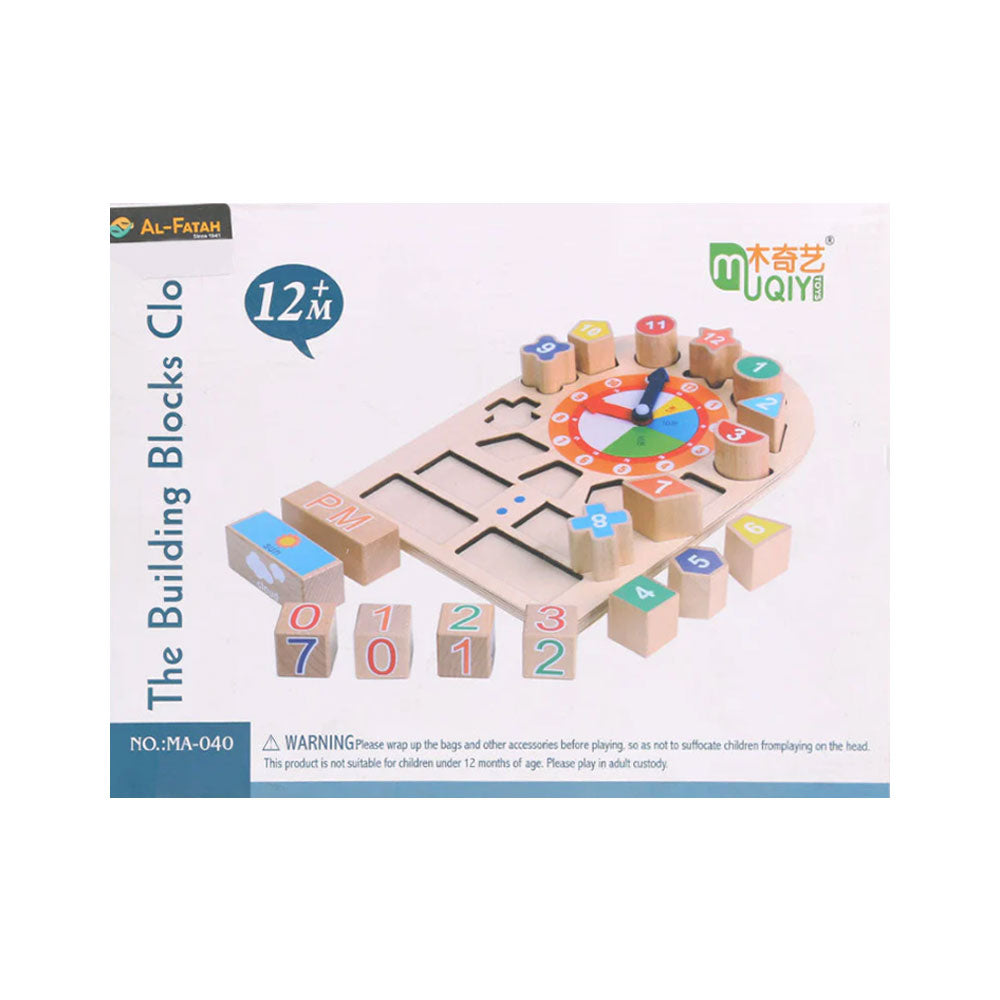 MA-040 THE BULDING BLOCKS CLOCK IR (1+ YEAR) Default Title - MamasJan Toys