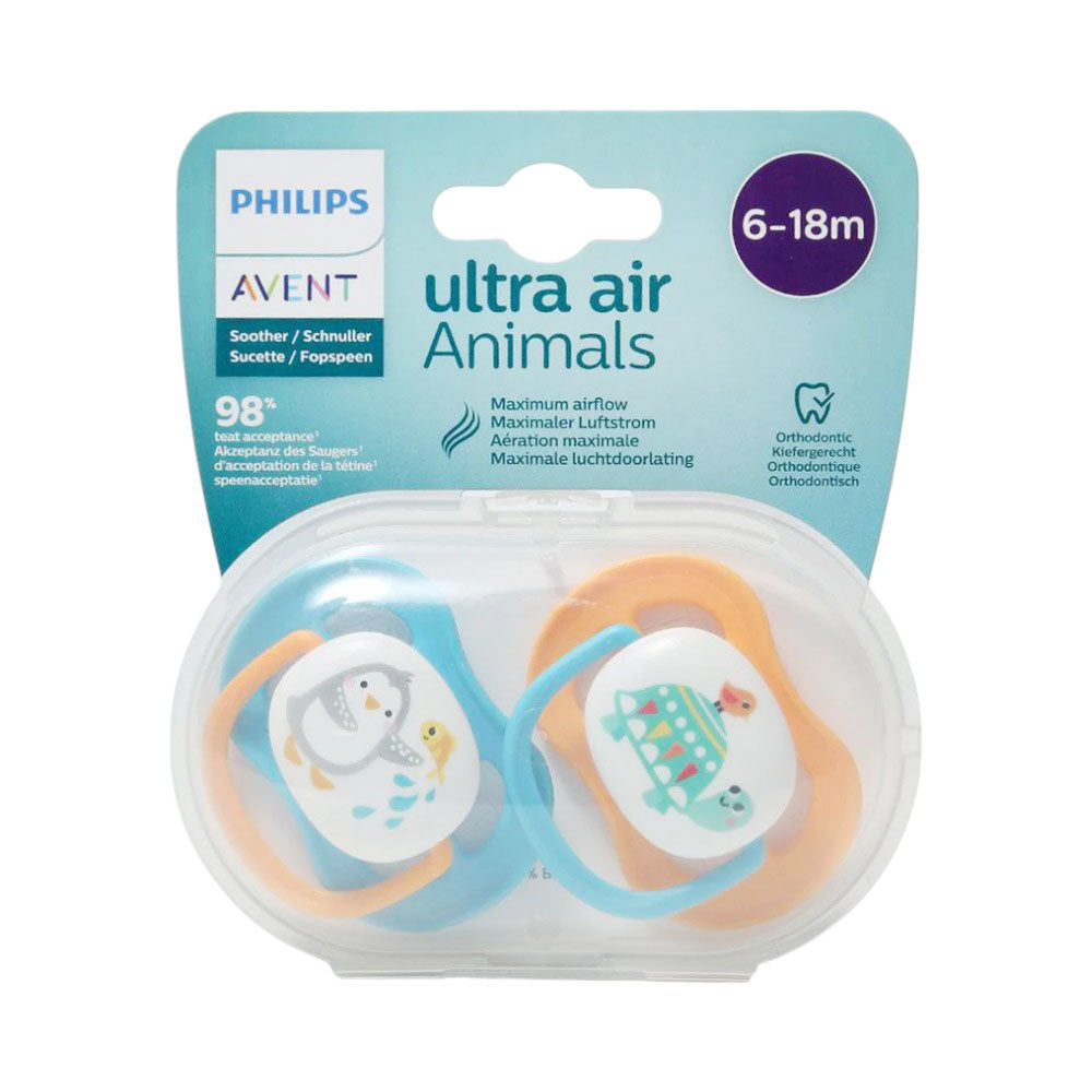 PHILIPS AVENT BABY SOOTHER ULTRA AIR ANIMALS 6-18M SCF080/07 Default Title - MamasJan Grocery Nonfood