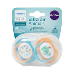 PHILIPS AVENT BABY SOOTHER ULTRA AIR ANIMALS 6-18M SCF080/07 Default Title - MamasJan Grocery Nonfood