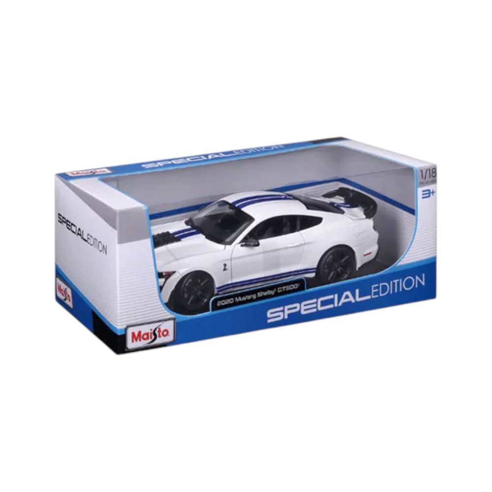 31452WT 118 MUSTANG SHELBY GT500 WHITE Default Title - MamasJan Toys