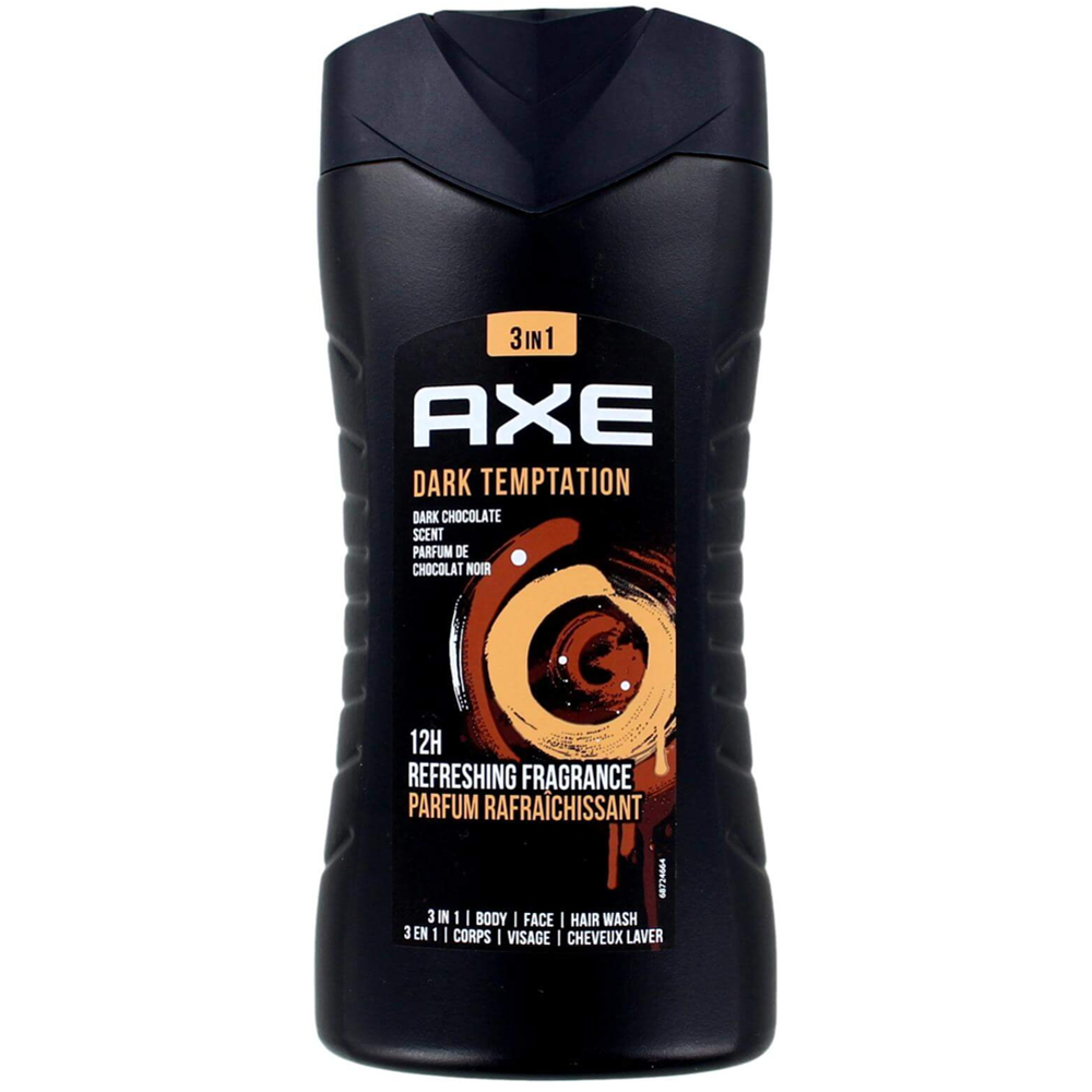 AXE SHOWER GEL DARK TEMPTATION 3 IN 1 250 ML Default Title - MamasJan Grocery Nonfood