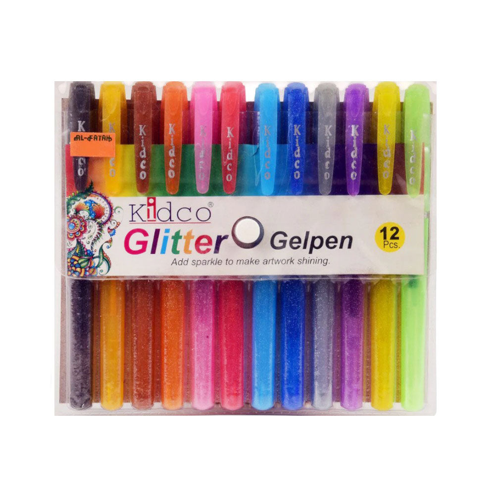 KIDCO GLITTER JELL PEN 12PC PACK A.M Default Title - MamasJan Toys