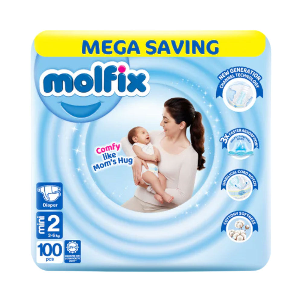 MOLFIX MEGA SAVING 2 MINI 3-6 KG 100 PCS Default Title - MamasJan Grocery Nonfood