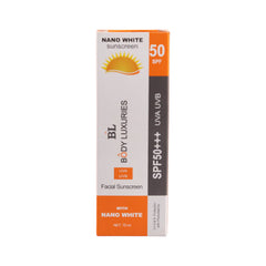 BODY LUXURIES NANO WHITE SUNBLOCK SPF 50 75ML Default Title - MamasJan skincare