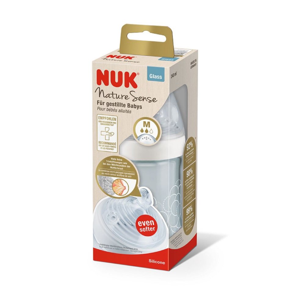 NUK NS BTL GLASS 240 ML ASS 10745129 Default Title - MamasJan Grocery Nonfood