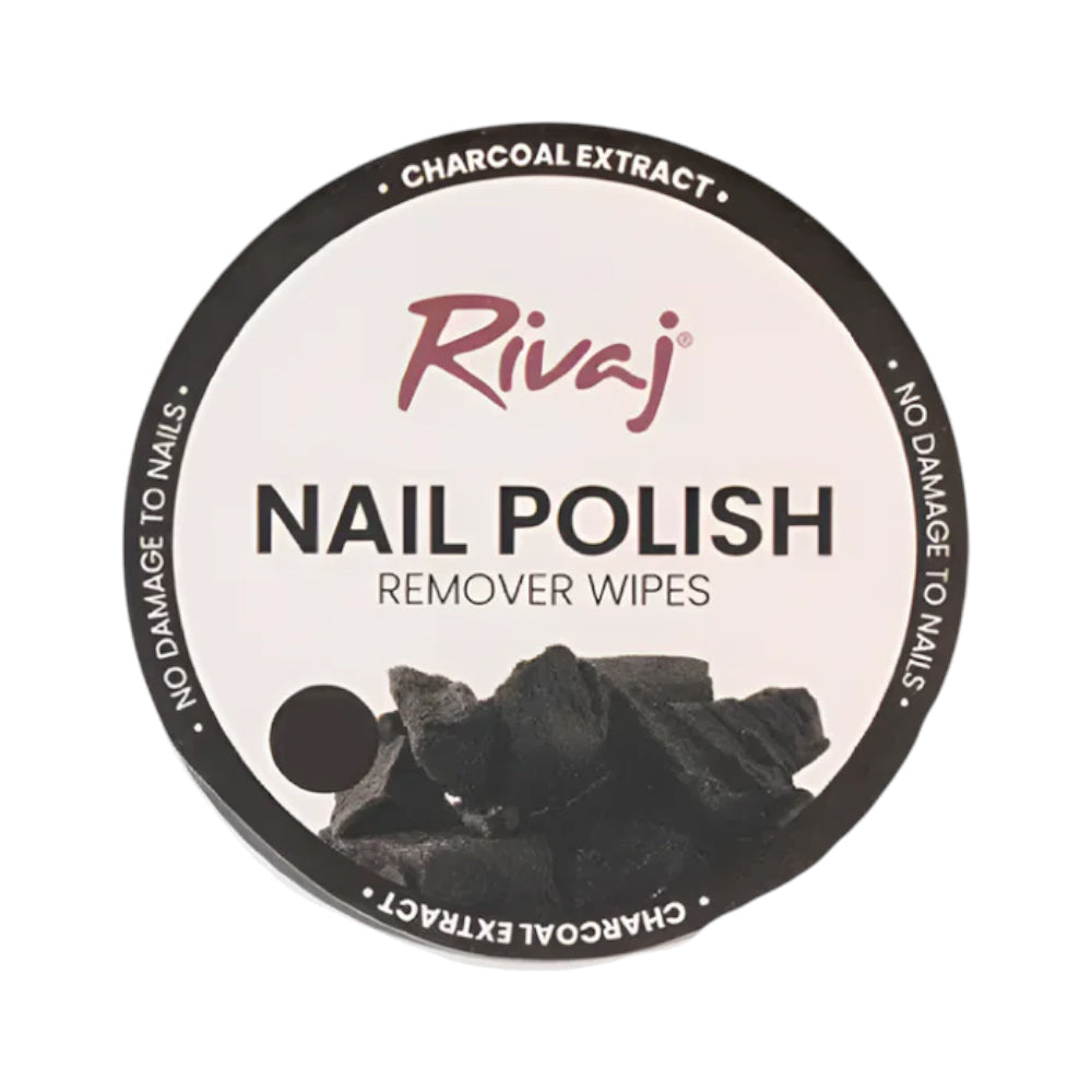 RIVAJ CHARCOAL NAIL POLISH REMOVER WIPES Default Title - MamasJan skincare