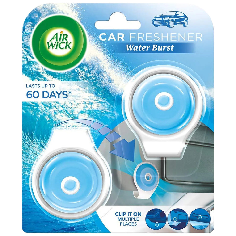 AIR WICK CAR AIR FRESHNER WATER BURST 60 DAYS 2 PC 2X9 GM Default Title - MamasJan Grocery Nonfood