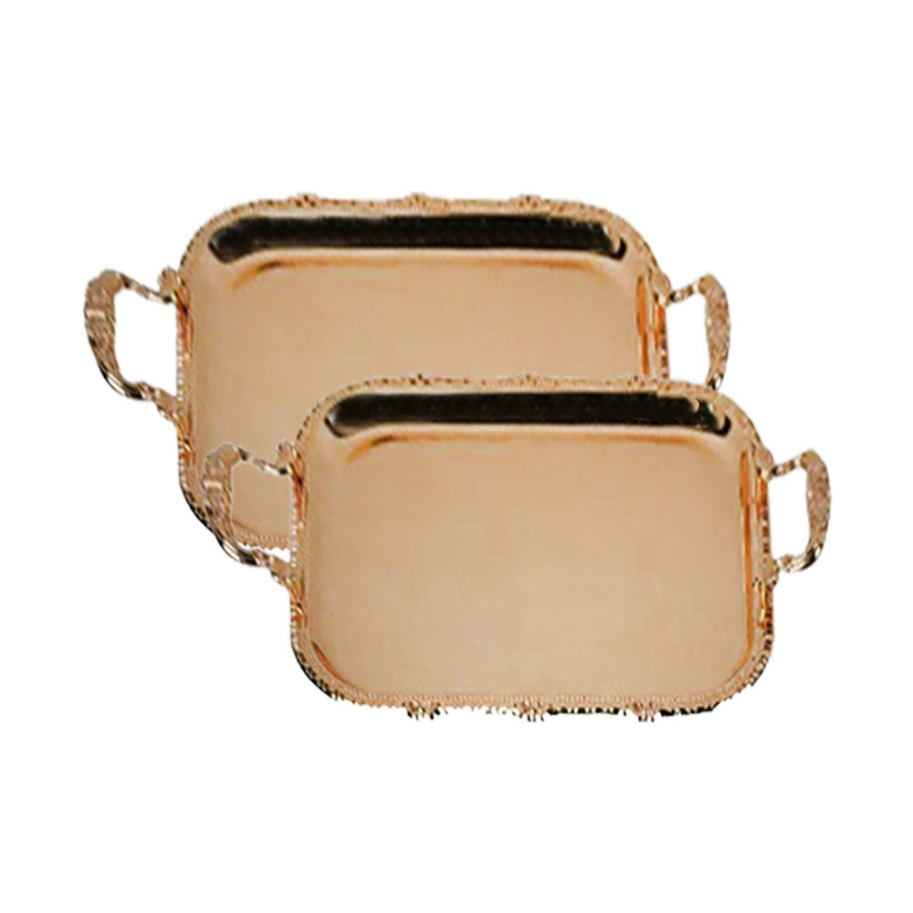 TRAY SET STEEL NAJIB 2PC NB4169 Default Title - MamasJan Crockery