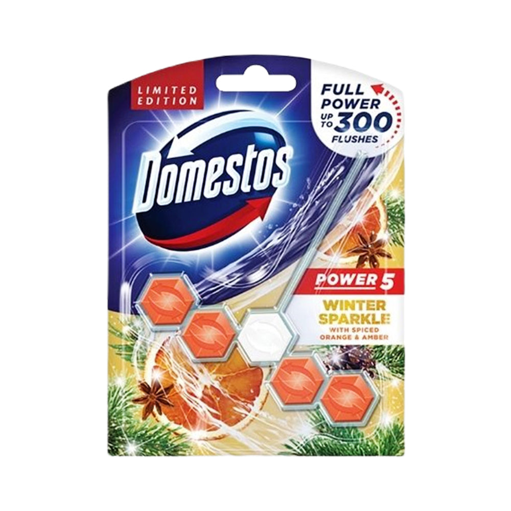 DOMESTOS TOILET AIR FRESHNER POWER 5 WINTER SPARKLE 55 GM Default Title - MamasJan Grocery Nonfood