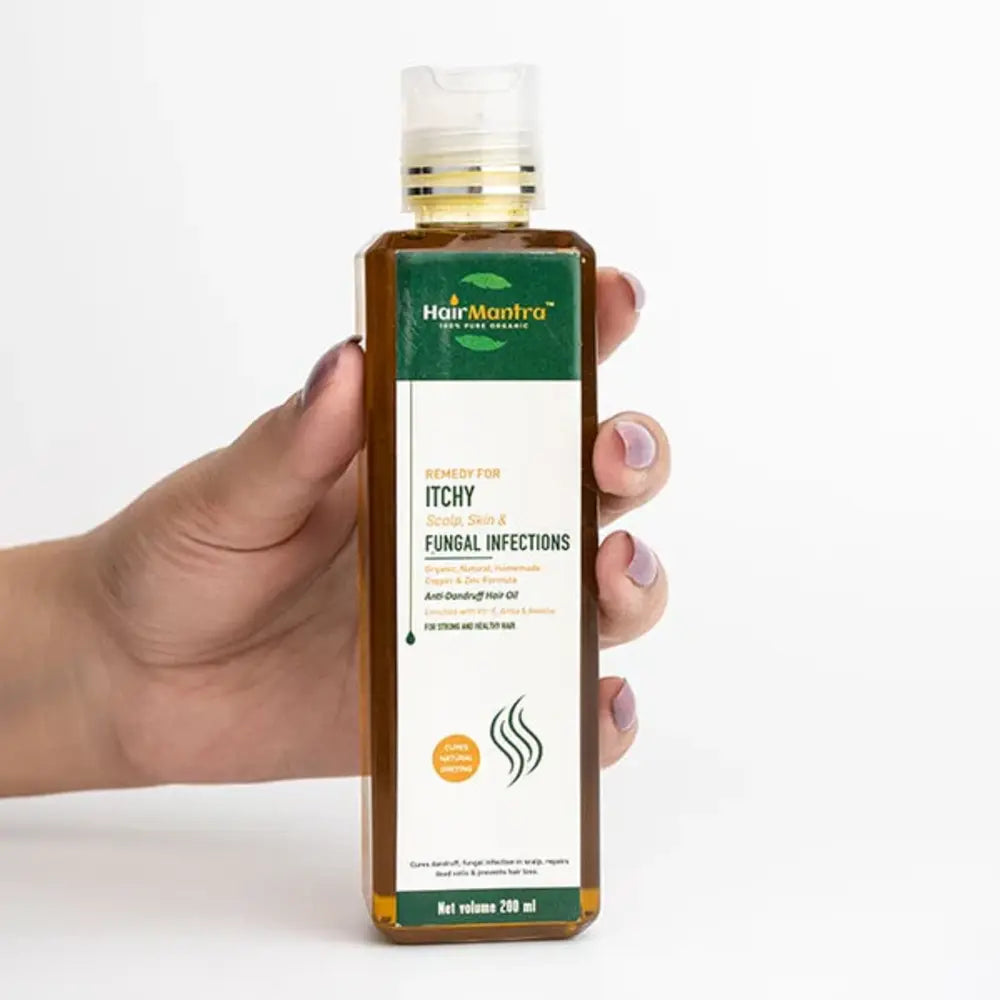 HAIR MANTRA REMEDY FOR ITCHY SCALP ANTI DANDRUFF OIL 200 ML Default Title - MamasJan s