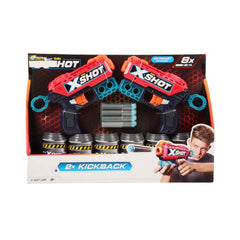 36202 ZURU X SHOT TWIN KICKBACK DART GUN AKDM Default Title - MamasJan Toys