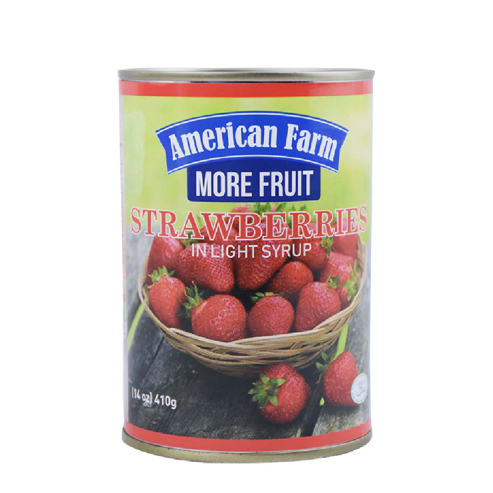 AMERICAN FARM STRAWBERRIES IN LIGHT SYRUP 410 GM Default Title - MamasJan Grocery