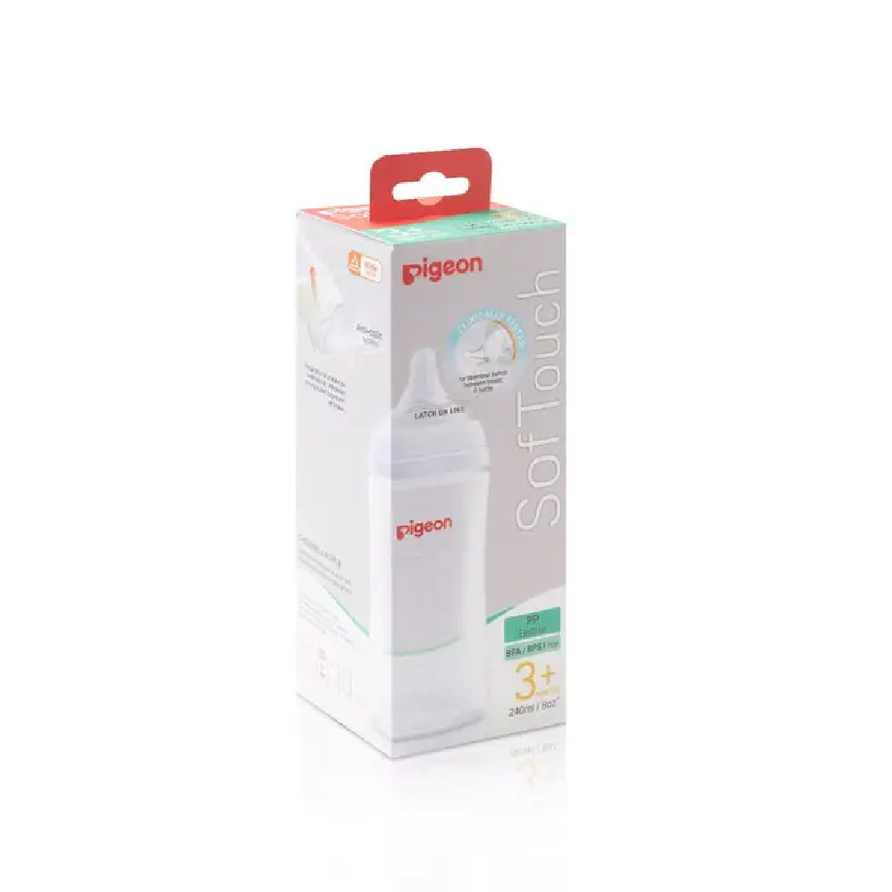 PIGEON FEEDING BOTTLE SOFT TOUCH 3M+ 240 ML 79453 Default Title - MamasJan Grocery Nonfood
