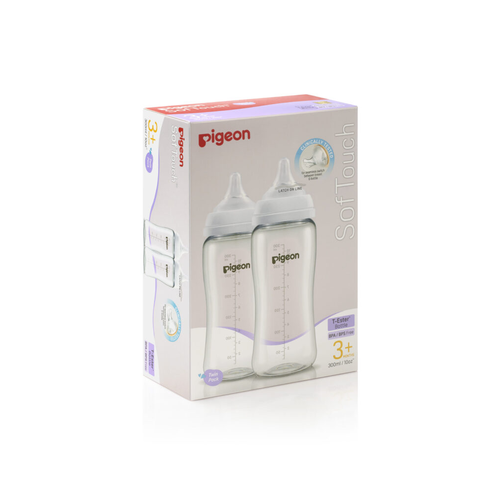 PIGEON FEEDING BOTTLE TWIN PACK 3M+ 300 ML 79447 Default Title - MamasJan Grocery Nonfood