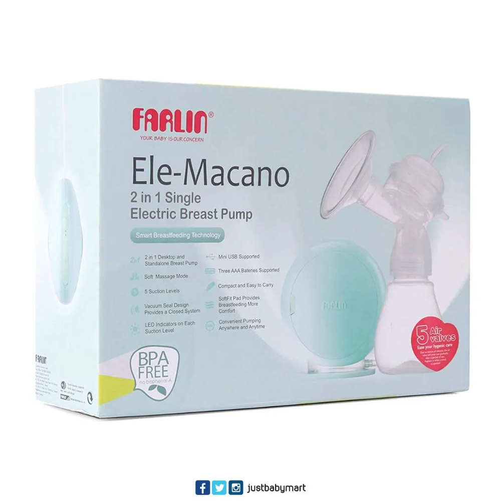FARLIN ELECTRIC BREAST PUMP 2 IN 1 ELE-MACANO AA-12014 Default Title - MamasJan Grocery Nonfood