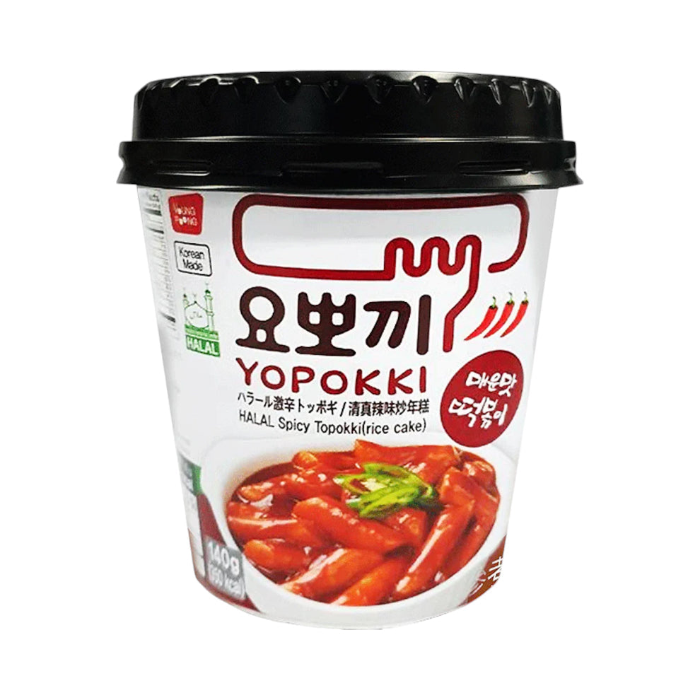 YOPOKKI SPICY TOPOKKI RICE CAKE CUP 140GM Default Title - MamasJan Grocery