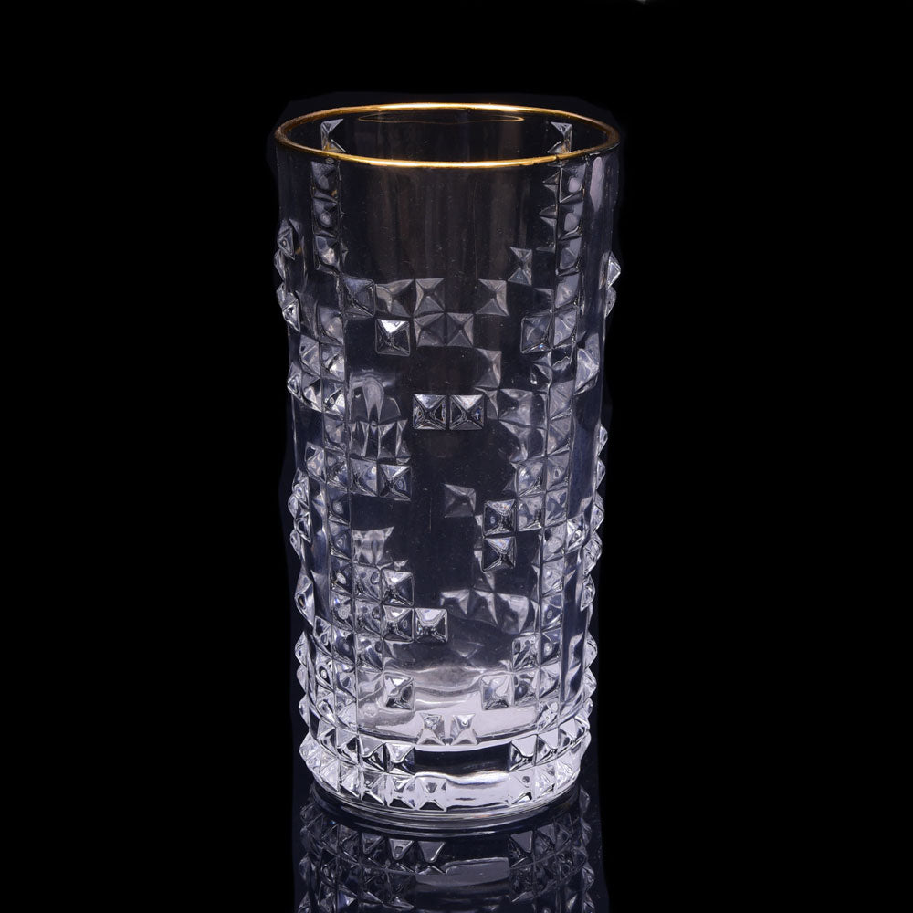 GLASS HONGLI IR GOLDEN G814TE (Pack 6) Default Title - MamasJan Crockery