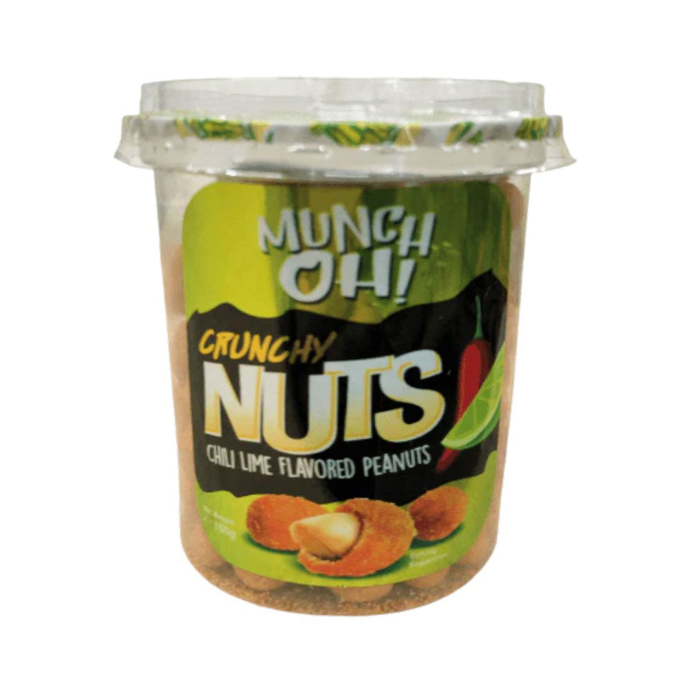 MUNCH OH CRUNCHY NUTS CHILI LIME PEANUTS 150GM Default Title - MamasJan Grocery