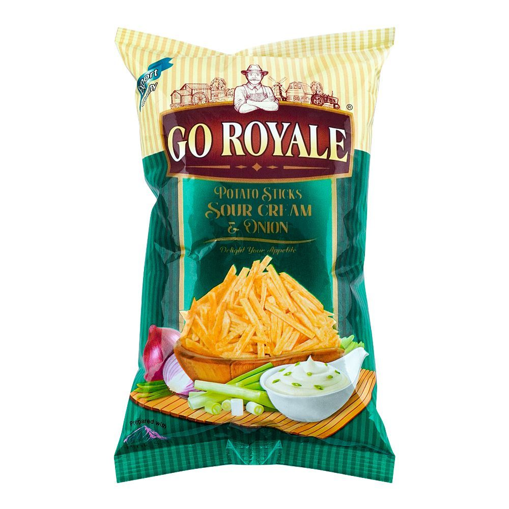GO ROYALE POTATO STICKS SOUR CREAM & ONION 95 GM Default Title - MamasJan Grocery