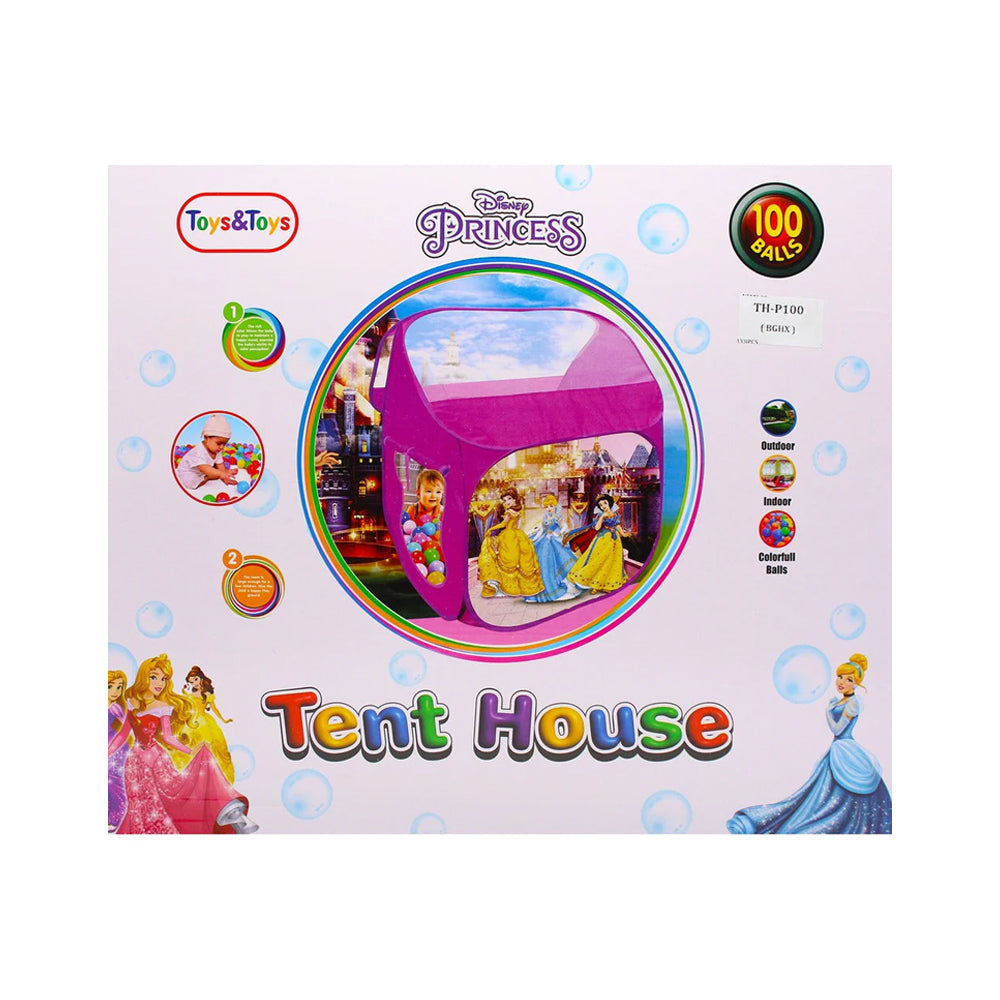 TH-102 DISNEY PRINCESS PLAY TENT WITH 100 BALLS A.I Default Title - MamasJan Toys