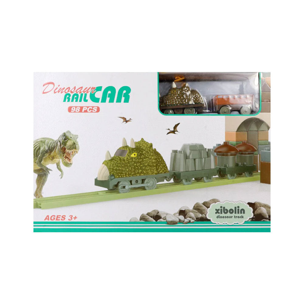 599-36A XIBOLIN DINOSAUR TRAIN TRACK SET 98PC IR Default Title - MamasJan Toys