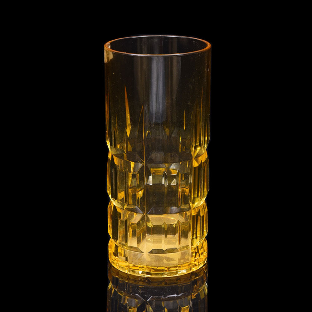 GLASS ACRYLIC SPEARHEAD CUT AC104-07 YELLOW (Pack 6) Default Title - MamasJan Crockery