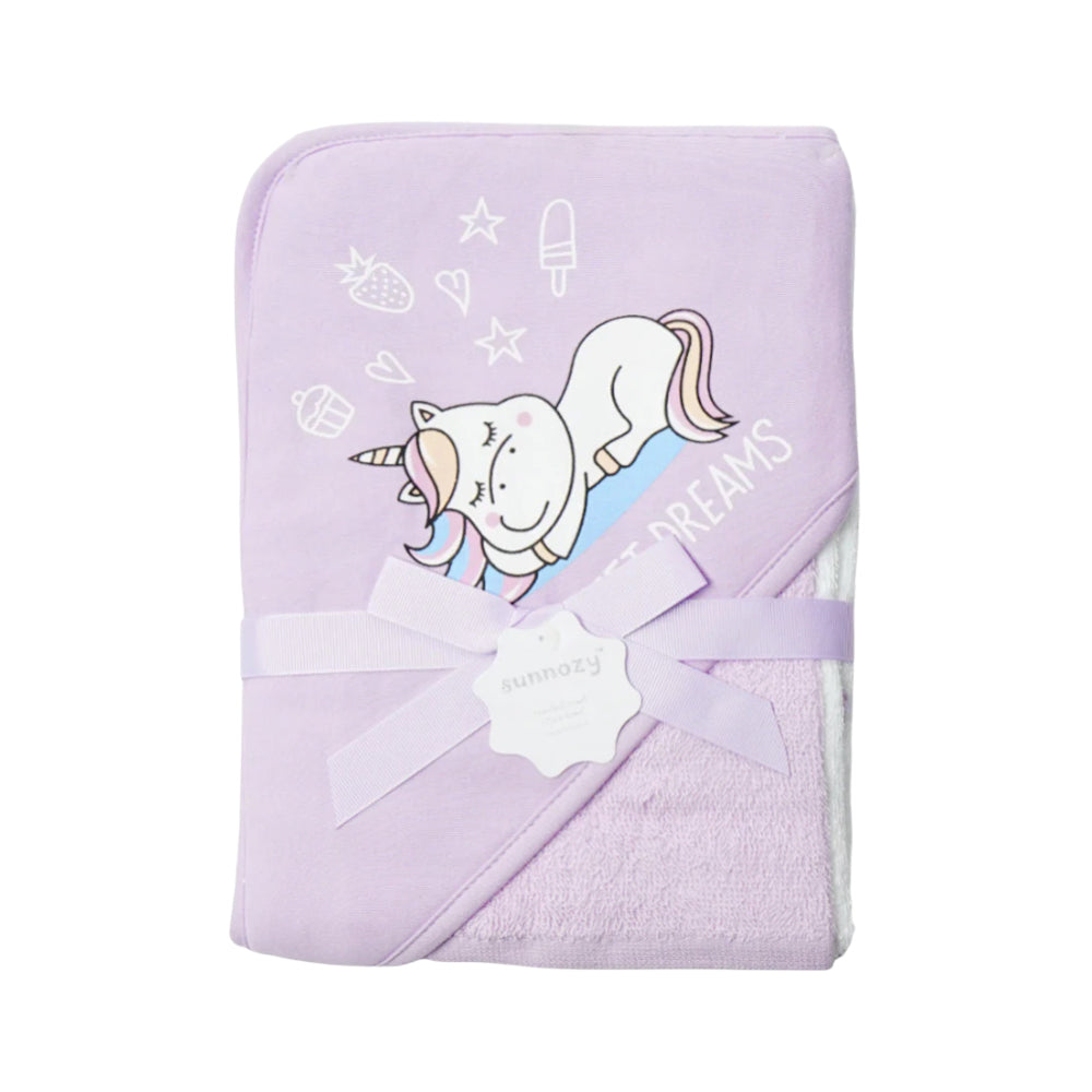 BABY BATH TOWEL HOODED MDW-23 CHI CLTW044-PU Default Title - MamasJan KidsWear