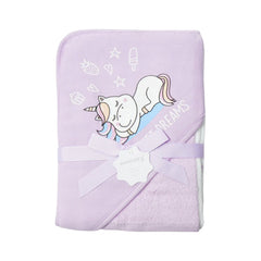 BABY BATH TOWEL HOODED MDW-23 CHI CLTW044-PU Default Title - MamasJan KidsWear