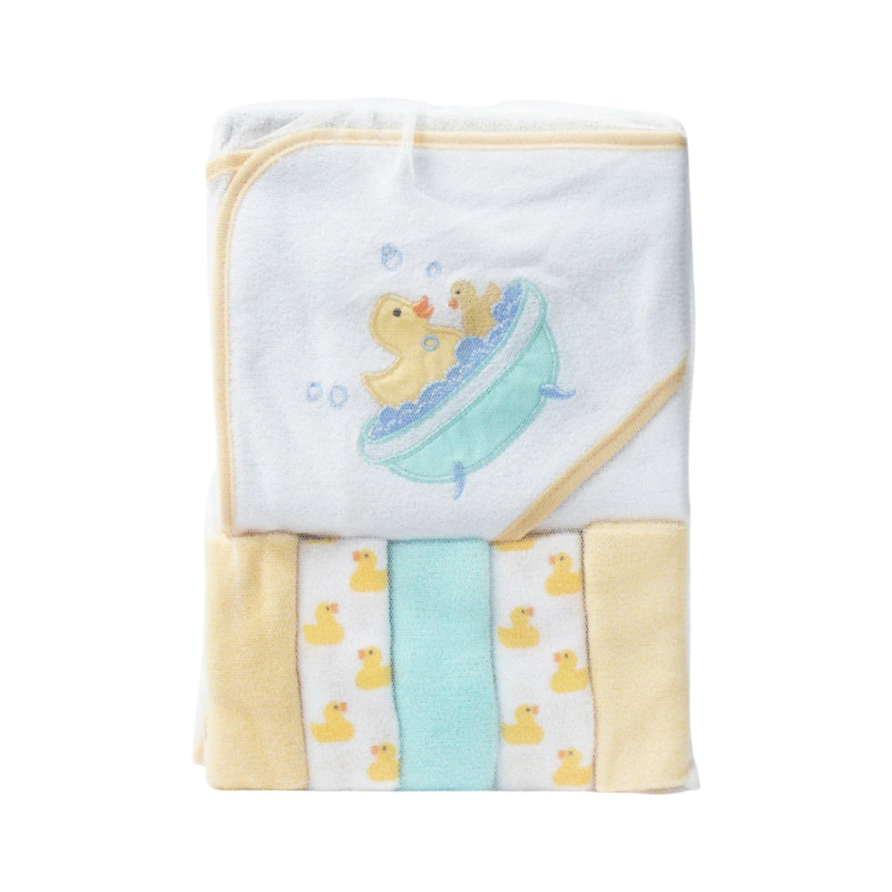BABY BATH TOWEL HOODED W 5PC FACE TOWEL MDW-23 CHI 05287 Default Title - MamasJan KidsWear