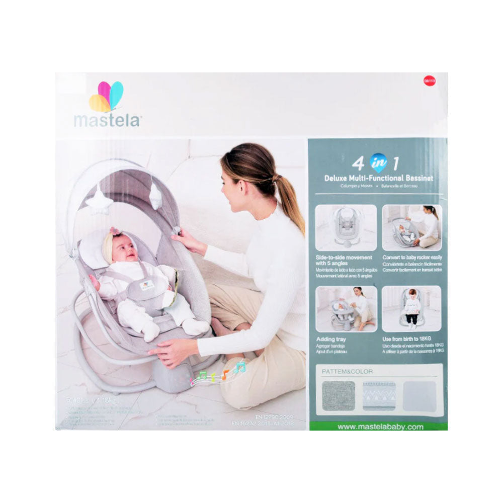 MASTELA DELUXE MULTIFUNCTIONAL BASSIINET 4IN1 8113 T.T Default Title - MamasJan Toys