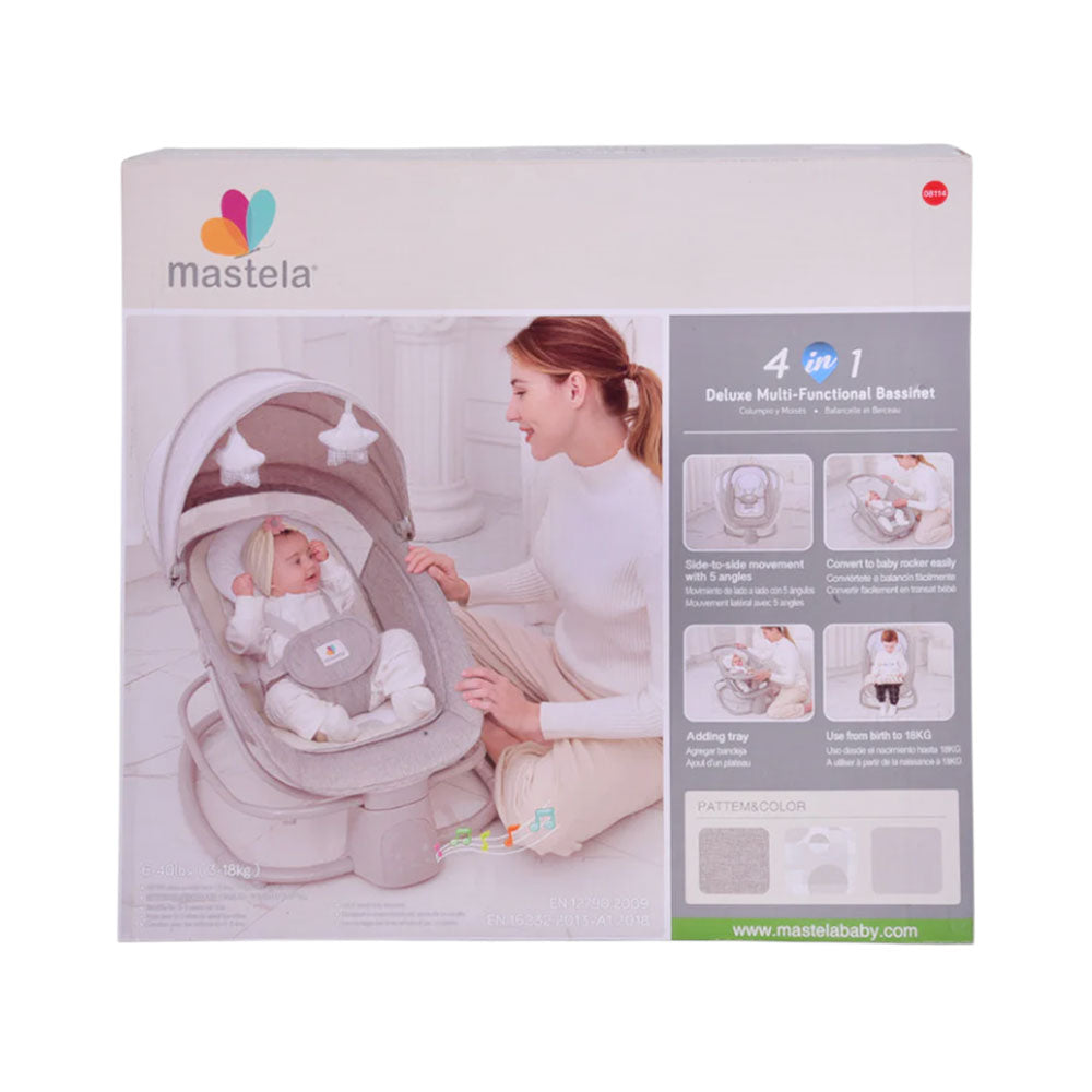 MASTELA DELUXE MULTIFUNCTIONAL BASSIINET 4IN1 8114 T.T Default Title - MamasJan Toys