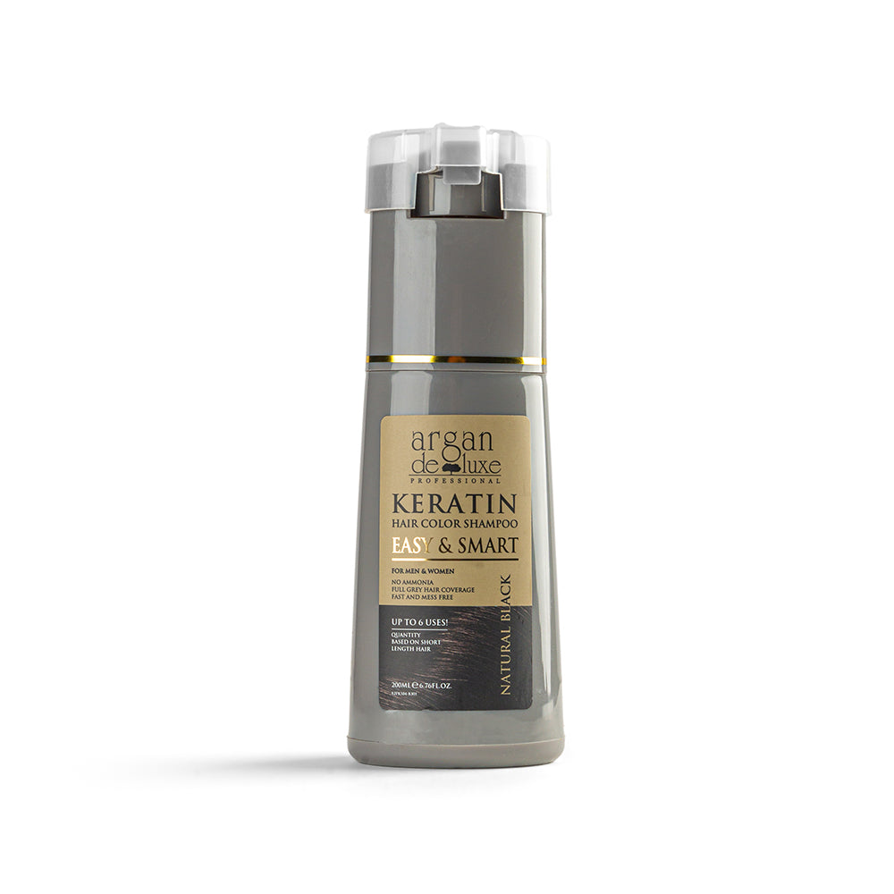 ARGAN DELUXE HAIR COLOR SHAMPOO-NATURAL BLACK Default Title - MamasJan Non Grocery