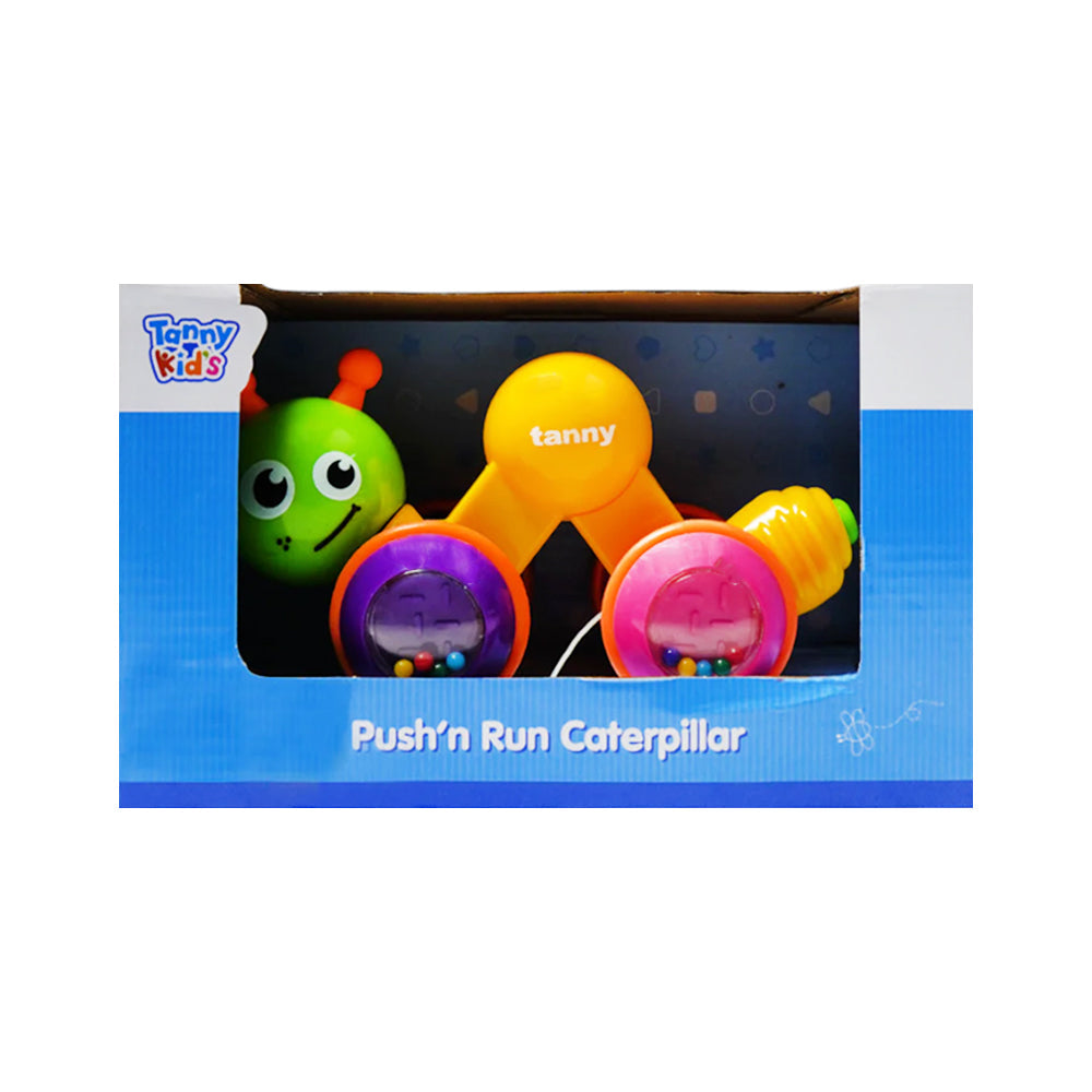 TY9069 TANNY KIDS PUSH N RUN CATERPILLAR ID Default Title - MamasJan Toys