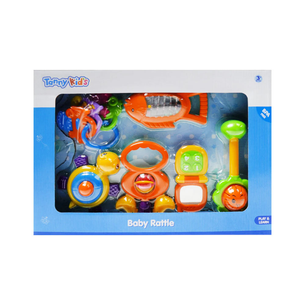 TY9049 TANNY KIDS BABY RATTLE 6PC SET ID Default Title - MamasJan Toys