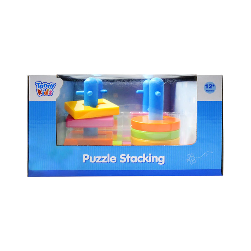 TY9075 TANNY KIDS PUZZLE (SHAPES) STACKING ID Default Title - MamasJan Toys