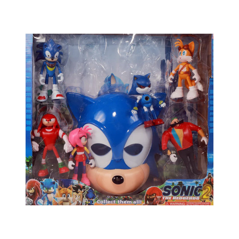20793 SONIC FIGURE 6PC WITH MASK ID Default Title - MamasJan Toys