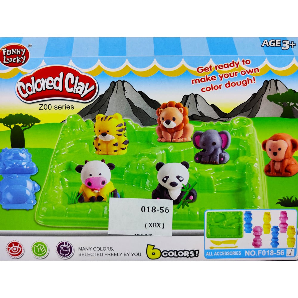 F018-56 FUNNY LUCKY COLORED CLAY Default Title - MamasJan Toys