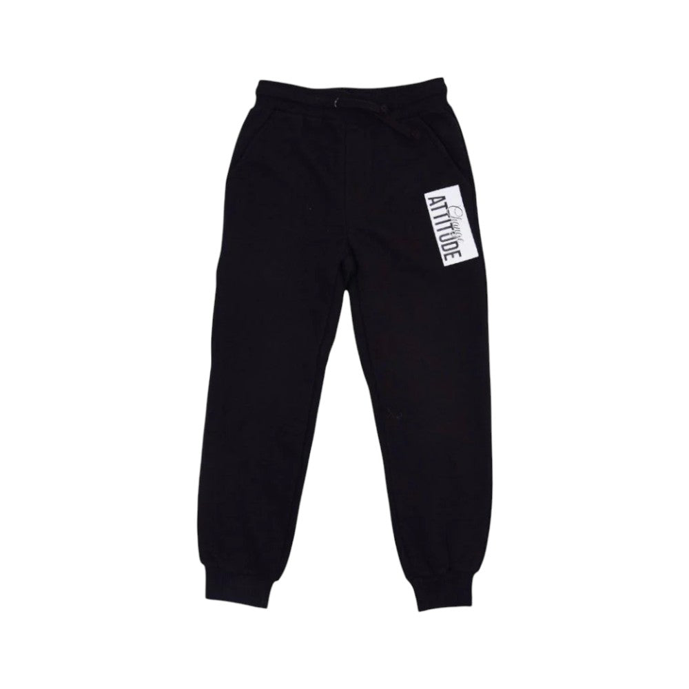 BOYS TROUSER HOP & ROLL BLACK MZW-24 6-7 YEAR BT202 Default Title - MamasJan KidsWear