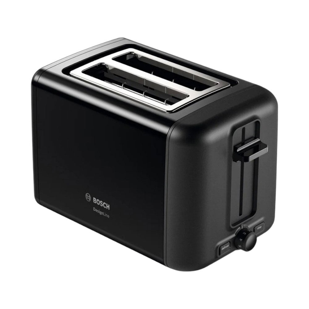 BOSCH TOASTER 2 SLICE BLACK STEEL TAT3P423GB Default Title - MamasJan Electronics