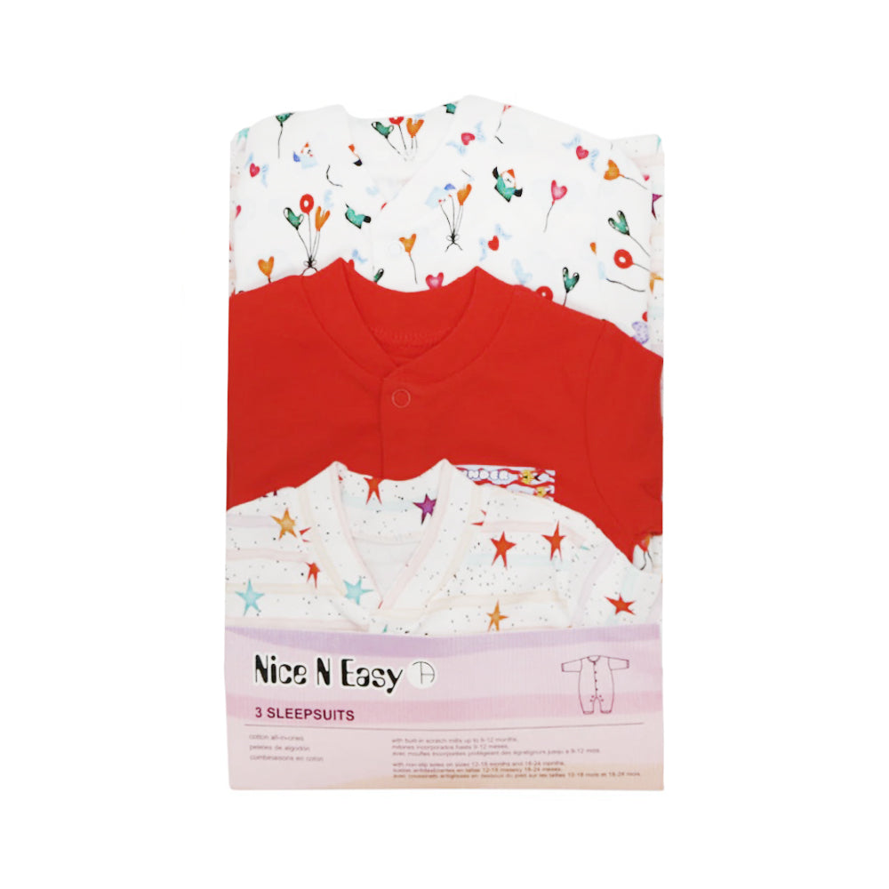 BOYS L/S 3PC SLEEP SUIT W/O SOCKS N&E MZS-24 0-3M HC-029 Default Title - MamasJan KidsWear